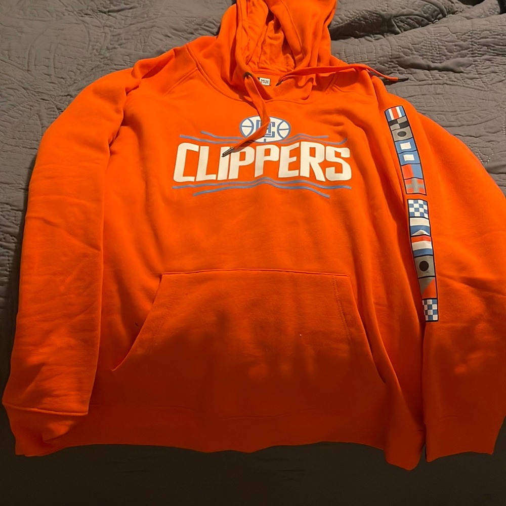 Clippers New Era Hoodie Size L- Orange
